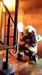 Un bouclier d'eau contre un retour de flammes