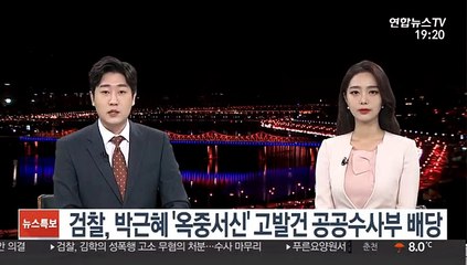 검찰, 박근혜 '옥중서신' 고발 건 공공수사부 배당