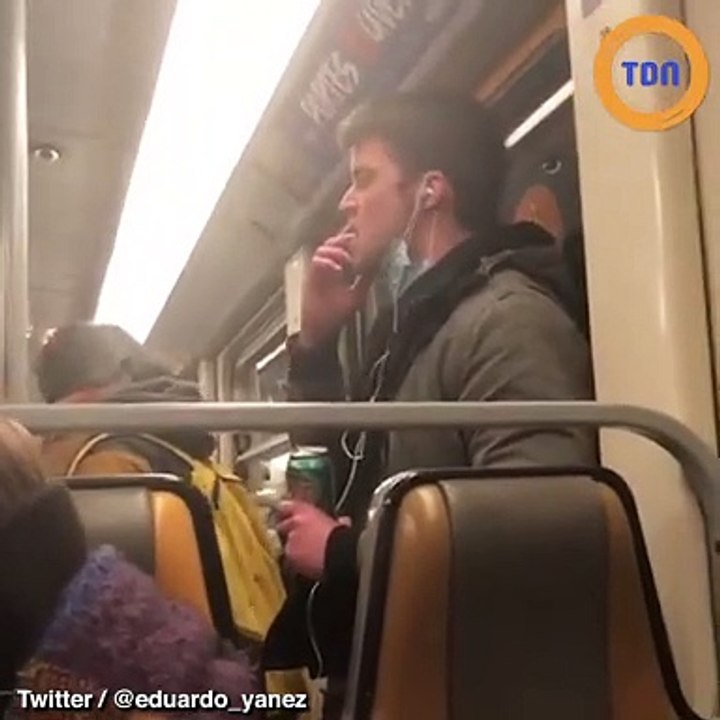 Pour "rire", il pose sa salive sur une barre de métro : la situation dégénère !