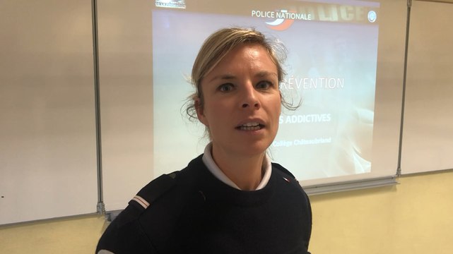 Sandrine, policière, sensibilise les collégiens aux dangers de la drogue