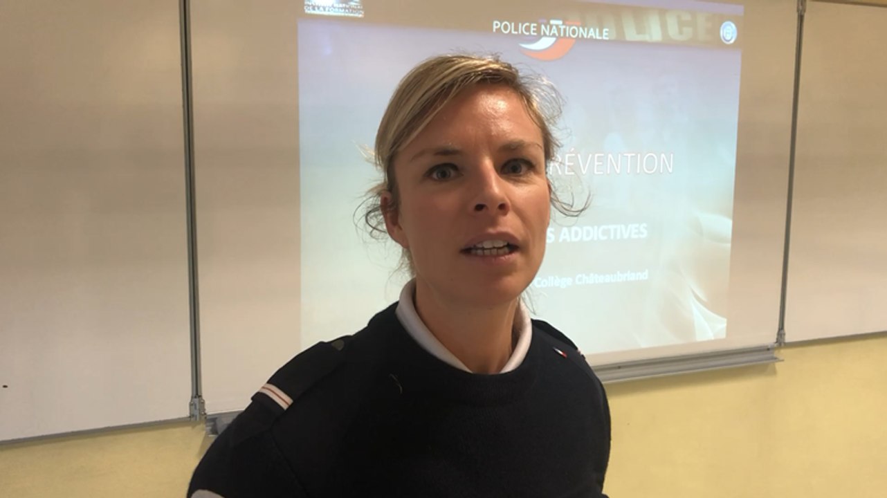 Sandrine, policière, sensibilise les collégiens aux dangers de la drogue