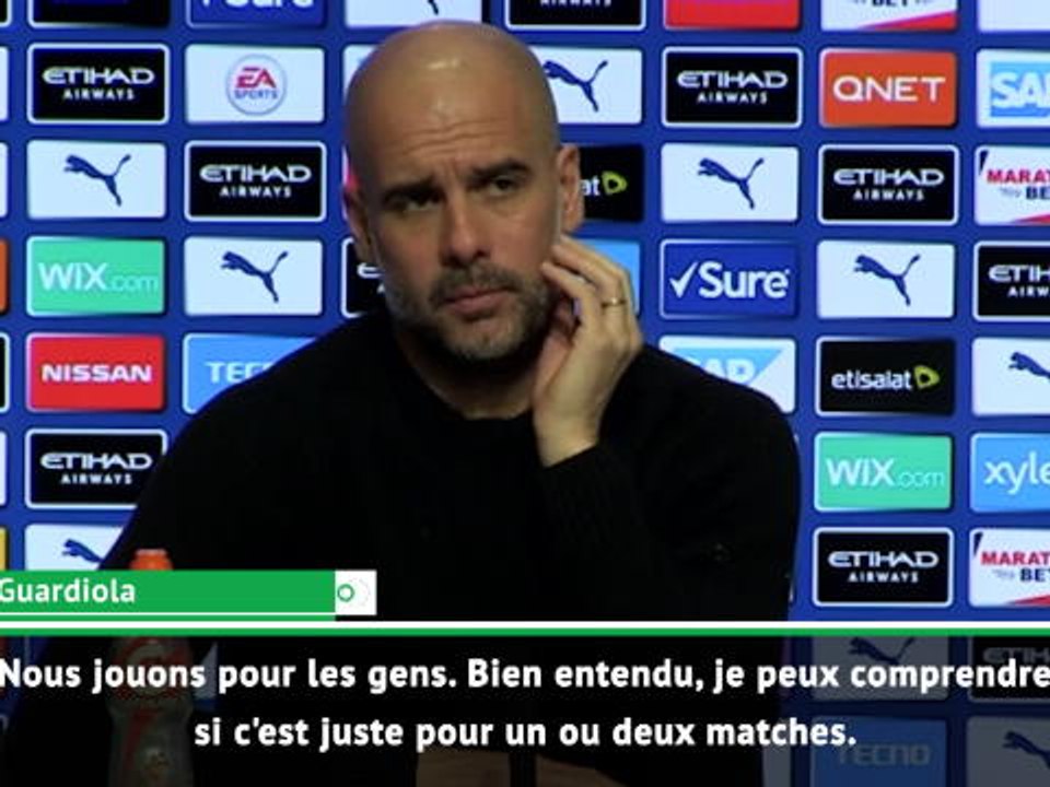 Coronavirus - Guardiola : "Jouer sans spectateurs n'a aucun sens"