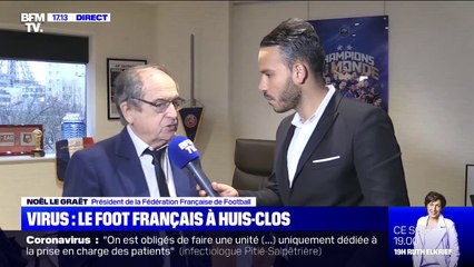 Matchs à huis clos: pour le président de la FFF, "la ligue a pris une très bonne décision"