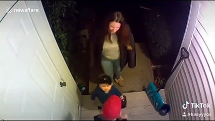 'Hi dada': US kids greet their dad who works away through security camera