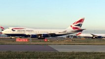 BA B747 Take off at London Heathrow Airport today from Heathrow Tours.