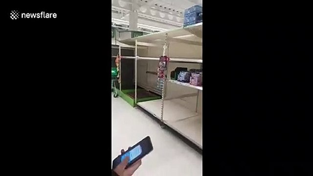 Sheffield supermarket cleaned out of sanitation products due to fears of coronavirus outbreak.