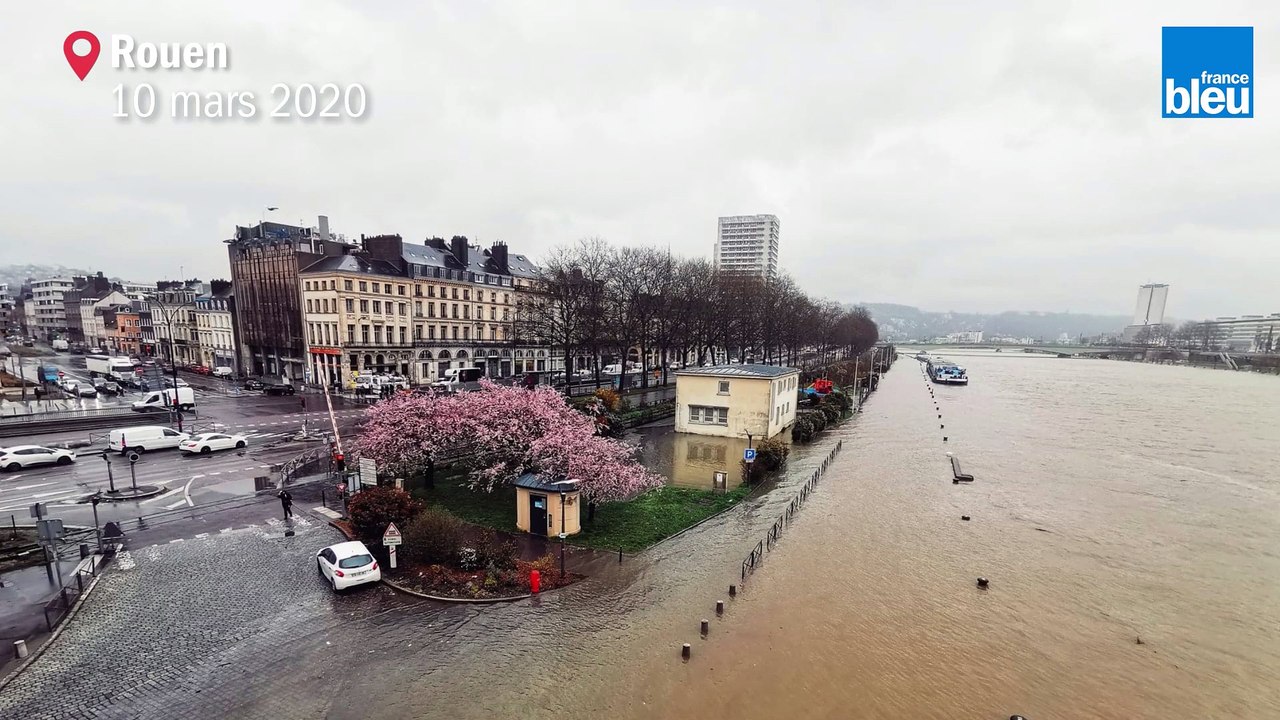 Crue de la Seine : chasseur d'images sur les quais de Seine inondés à Rouen