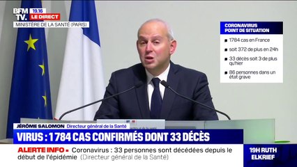 Selon le directeur général de la Santé, entre "80 et 85%" des formes de coronavirus "restent bénignes"