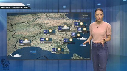 Pronóstico del tiempo para el miércoles 11 de marzo.
