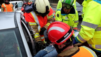 Grave accident sur la N98 à Sambreville: évacuation de la seconde victime