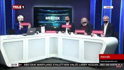 TELE 1 ekranlarında tutuklu gazeteciler için protesto