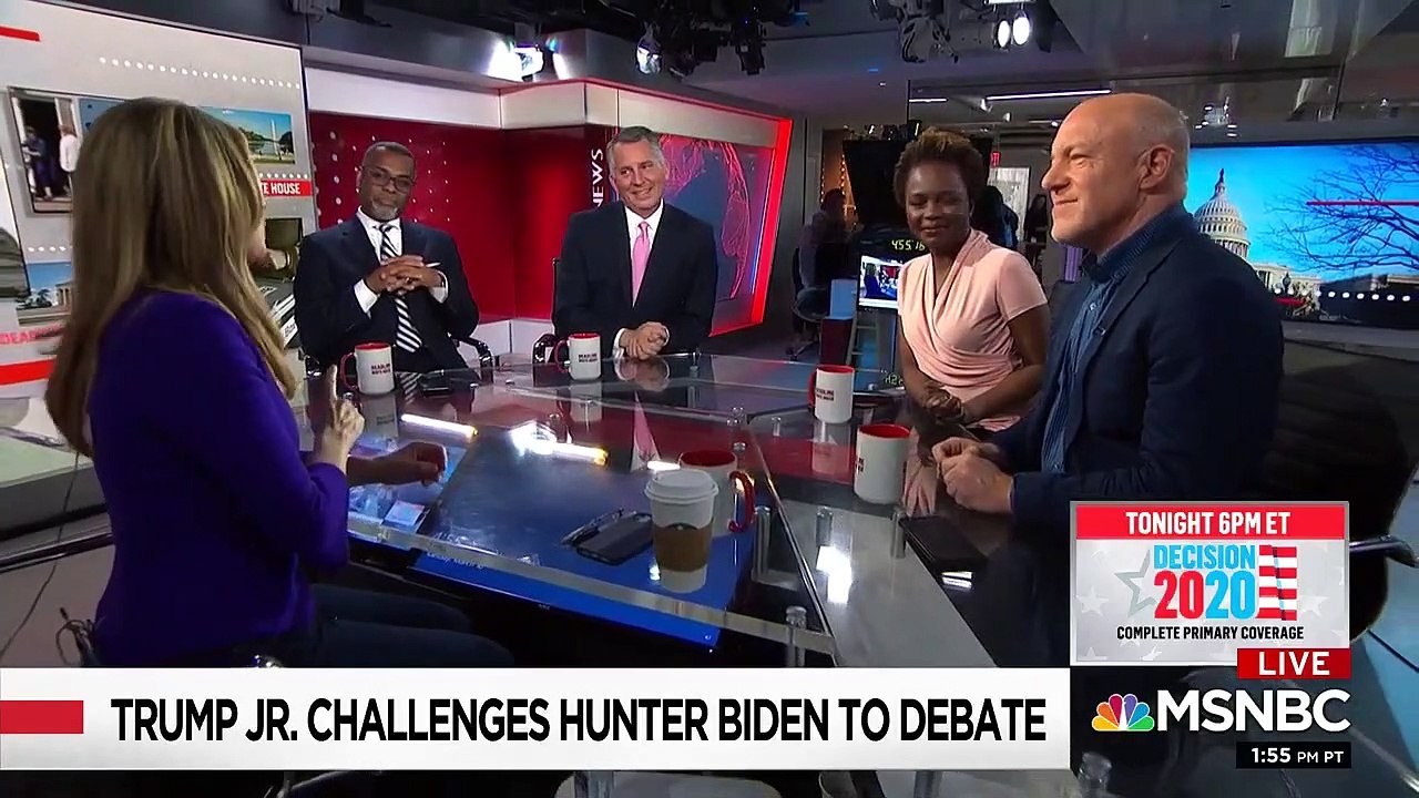 Panel cracks up laughing at Donald Trump Jr. desperately trying to get his own 'mud wrestling match' debate
