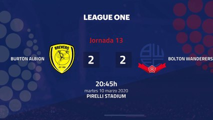 Resumen partido entre Burton Albion y Bolton Wanderers Jornada 13 League One