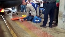 Em plataforma de embarque, mulher é atingida por ventarola de ônibus