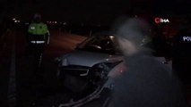 Polis memuru görev çıkışı kaza yaptı
