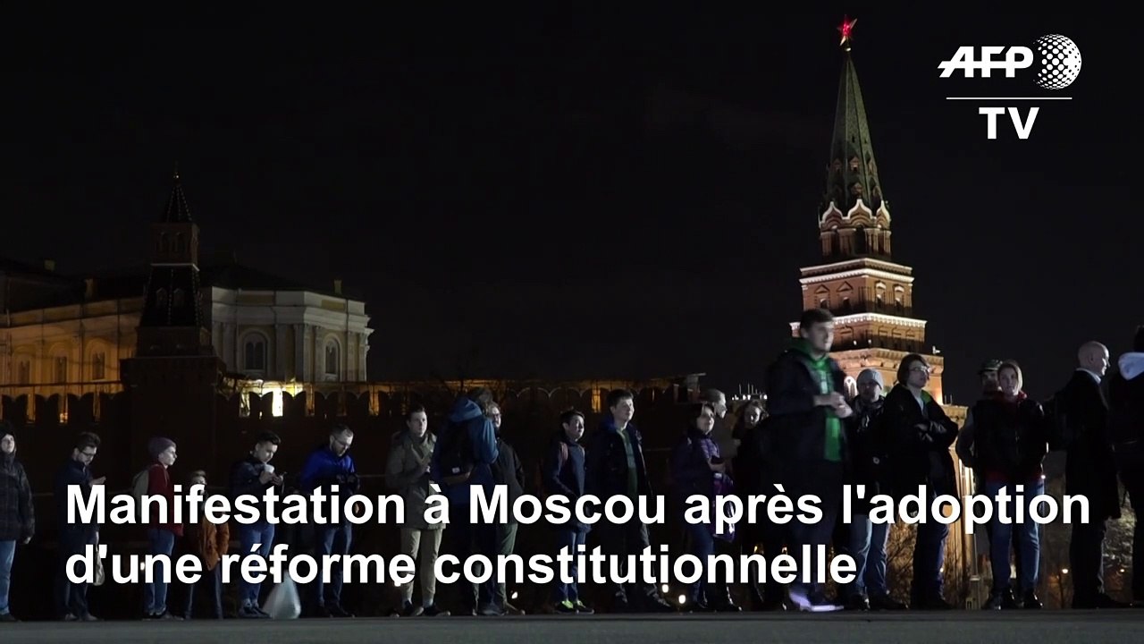 Manifestation à Moscou contre un maintien potentiel de Poutine à la présidence après la fin de son mandat