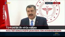 Sağlık bakanı canlı yayında açıkladı açıkladı Türkiye'de ilk virüs vakası
