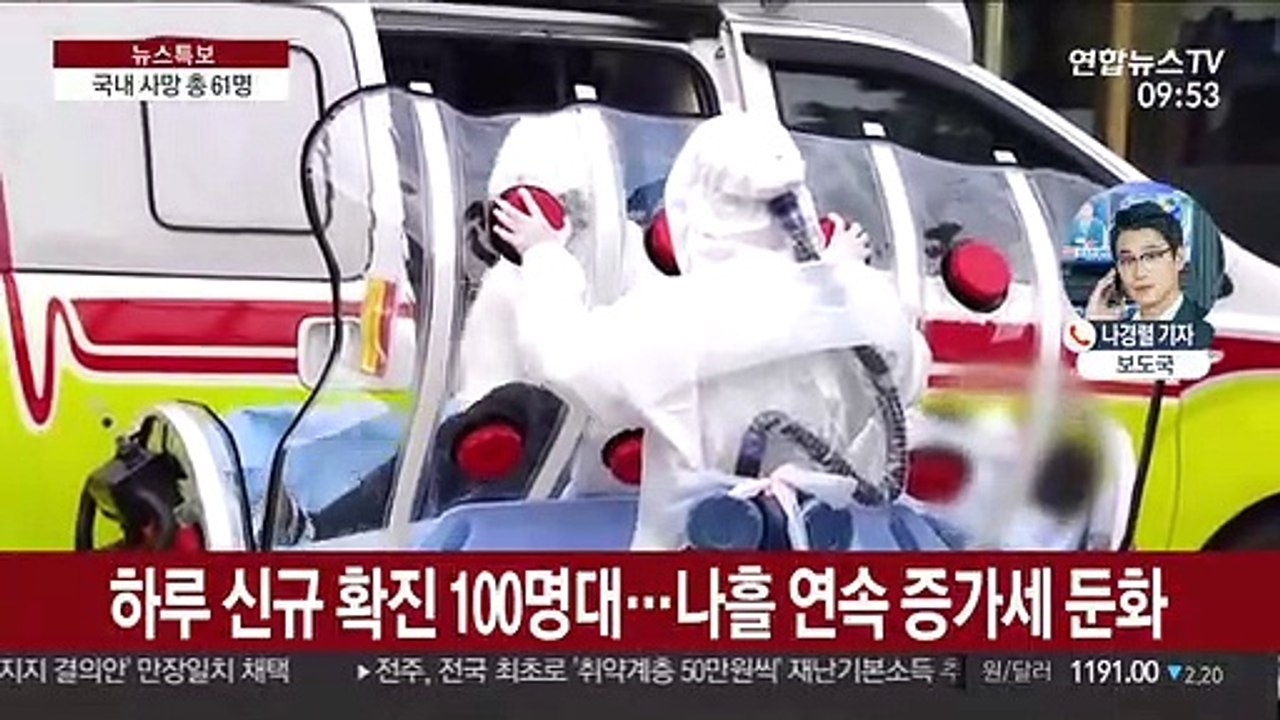 국내 확진 7,500명 넘어…사망 61명으로 증가