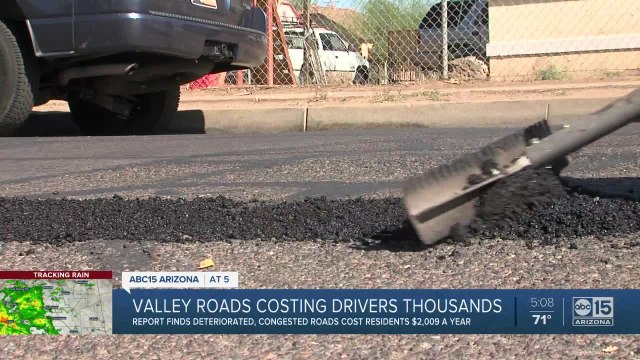 Valley roads costing drivers thousands