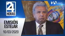 Noticias Ecuador: Noticiero 24 Horas, 10/03/2020 (Emisión Estelar)