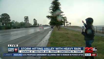 Storm hitting Valley with heavy rain