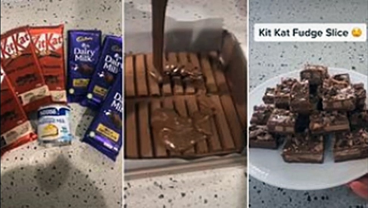 TikTok three-ingredient fudge: WOMAN TAKES FOOD WORLD BY STORM WITH THREE-INGREDIENT KITKAT FUDGE