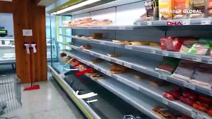 KKTC'de korona paniği! Halk marketlere hücum etti