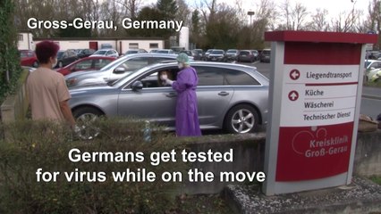German hospital creates drive-through for coronavirus tests