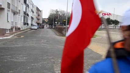 ÇANAKKALE Şehitler için Çanakkale'ye yürüyen gazi torunu, Gelibolu'ya ulaştı