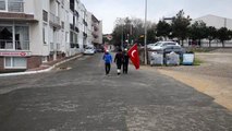 Şehitler için 375 kilometre yol yürüyorlar