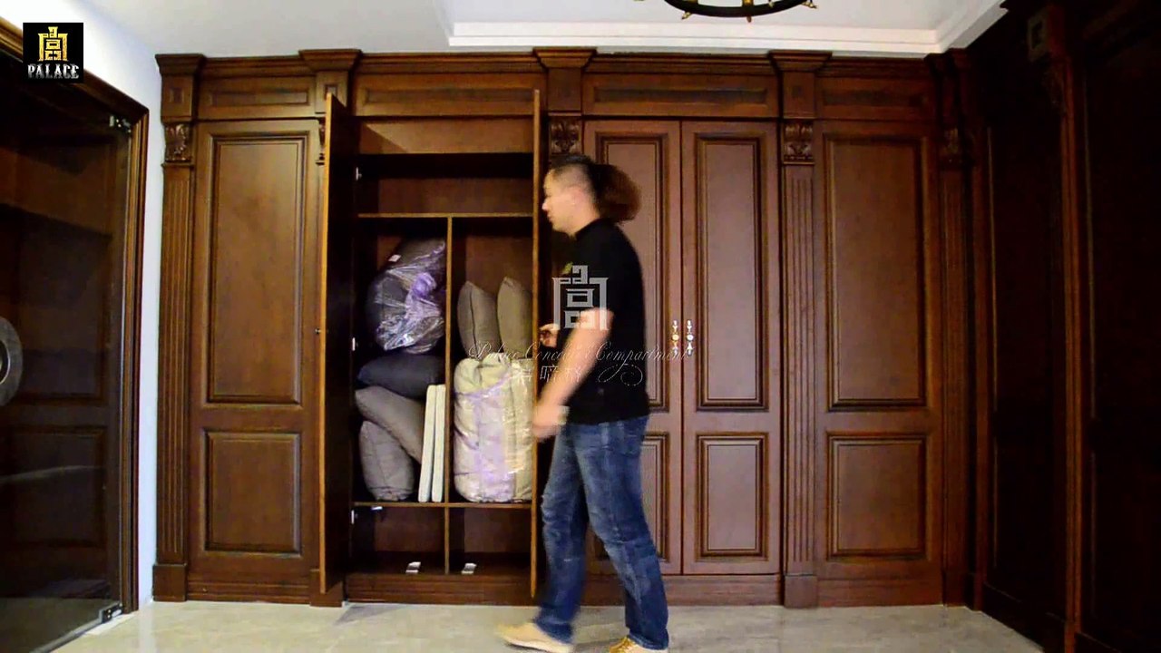 PY-004 Wardrobe Parallel Moving Hidden Door--PY-004 衣柜平移密室门--隠しドア--Palace Concealed Compartment 宫暗格