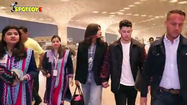 Priyanka Chopra-Nick Jonas Leave For US Post Holi Celebration