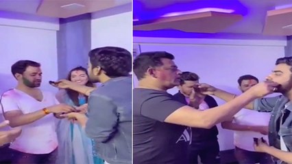 निरहुआ,आम्रपाली और रवि किशन ने इस तरह सेलिब्रेट किया आदित्य ओझा का जन्मदिन