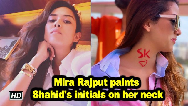 Mira Rajput paints Shahid's initials on her neck