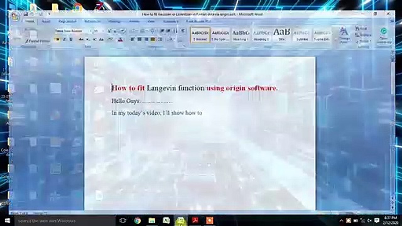Fit to Langevin Function (Superparamagnetic Nature) using origin software.