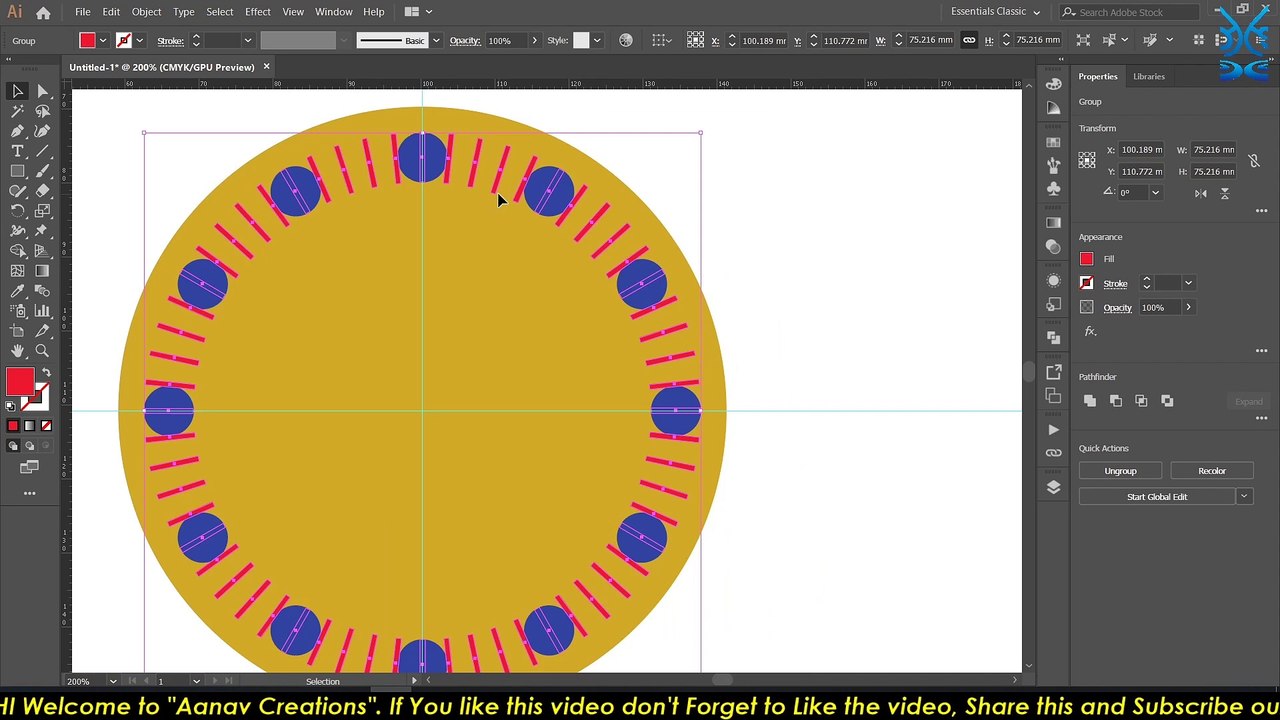 Rotate Tool + Wrist Watch  Adobe Illustrator Training - Class 19 - Illustration |  @Aanav Creations   @Technical Maanav