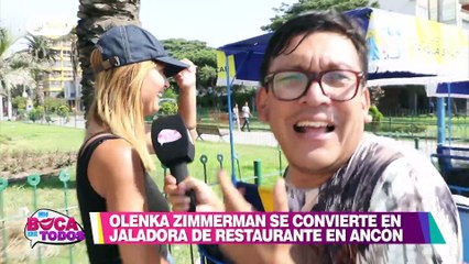 Olenka Zimmerman fue jaladora de restaurante por un día