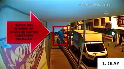Güvenlik kamerası çalarken başka kamera tarafından görüntülenen iki zanlı tutuklandı