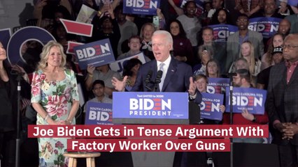 Joe Biden Yells At A Worker Over Guns