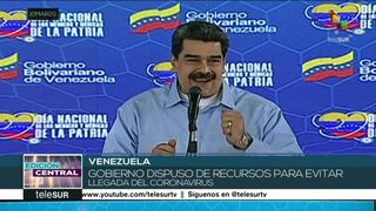 Presidente Nicolás Maduro descarta casos de coronavirus en Venezuela