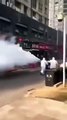 Wuhan China Coronavirus Latest Streets being sprayed all over