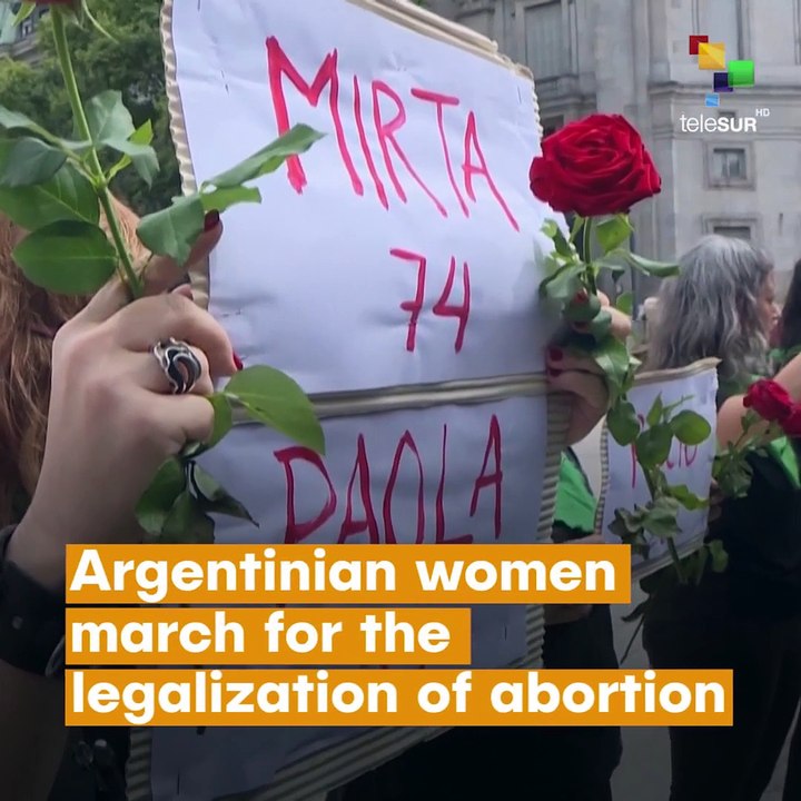 Argentinian Women March For Legalization Of Abortion