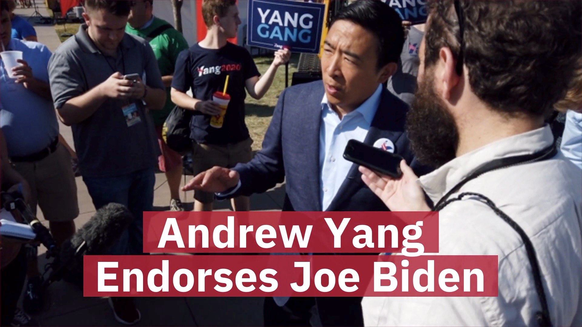 ⁣Andrew Yang Picks Biden
