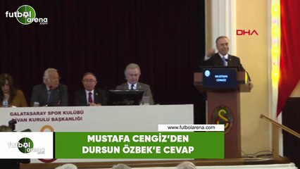 Mustafa Cengiz'den Dursun Özbek'e cevap