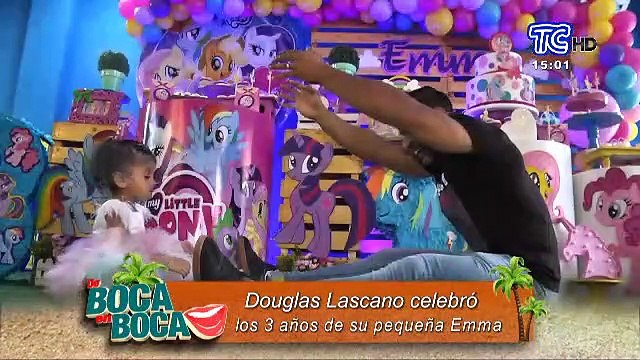Douglas Lascano junto a su esposa celebraron el cumpleaños de su hija Emma