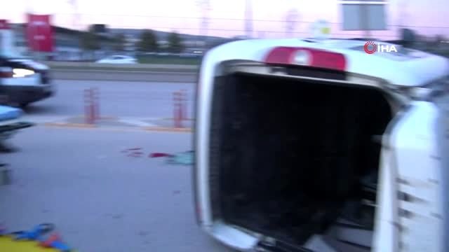 - Başkentte bir otomobil takla attı: 1 yaralı
