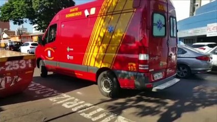 Motociclista fica ferido após colisão no Centro