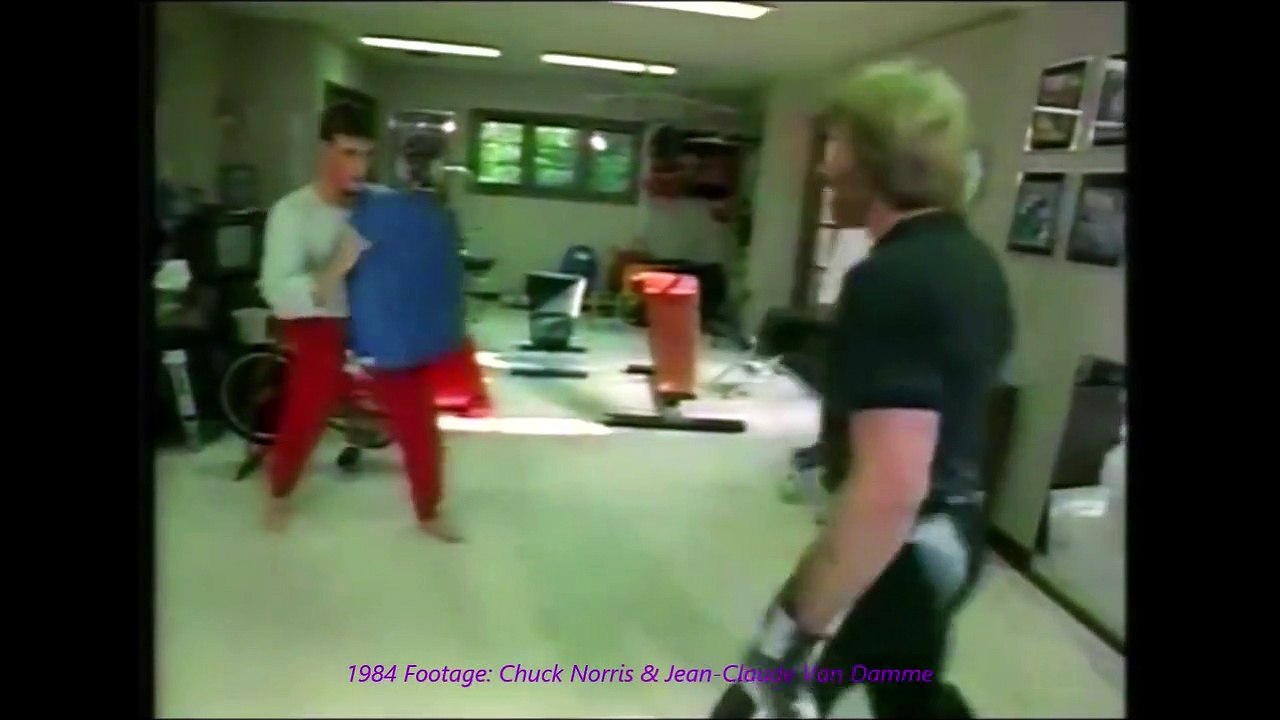 Chuck Norris and Jean-Claude Van Damme fight - 1984