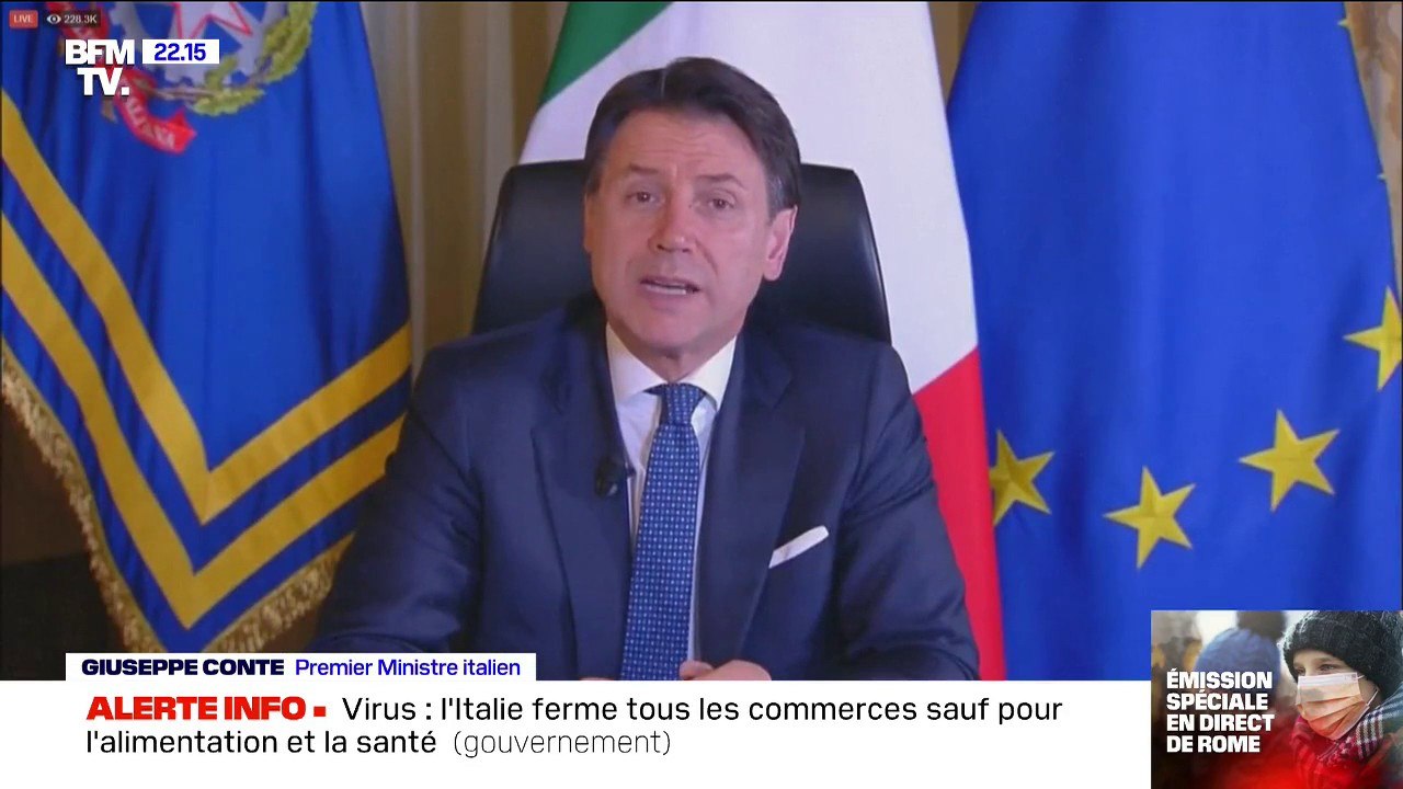 Italie: le Premier ministre annonce "la fermeture de toutes les activités commerciales"
