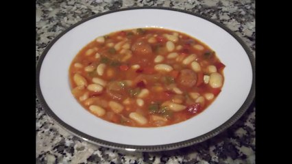 White beans with spicy sausage